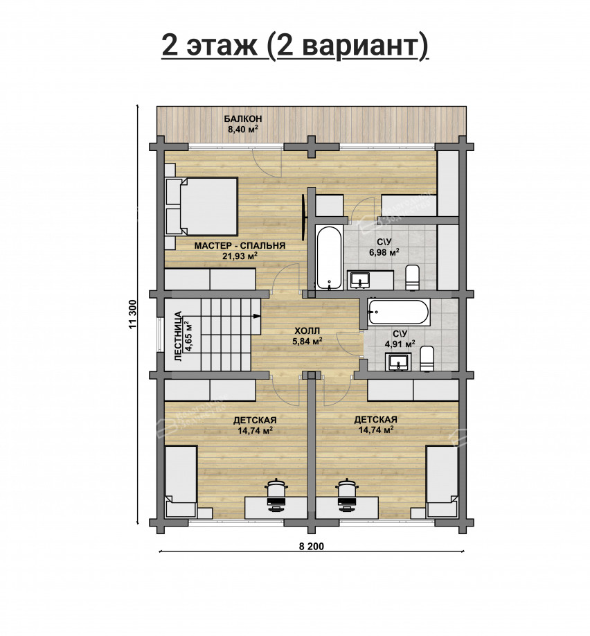 Дом из клееного бруса VZ-493